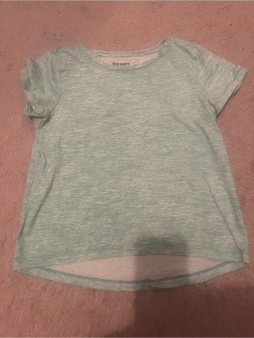 Old Navy Girls' Mint Striped Short-Sleeve Tee Size M (8)